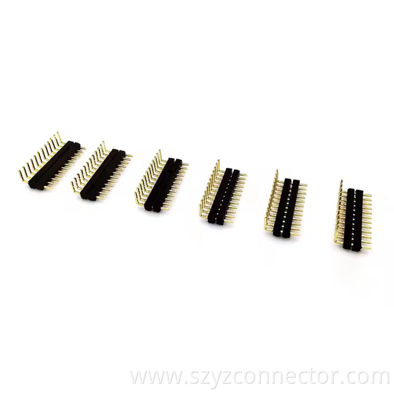 1.0mm Pitch Pin Header Right Angle Double Contact H1.01.5mm 12P-150P (4)